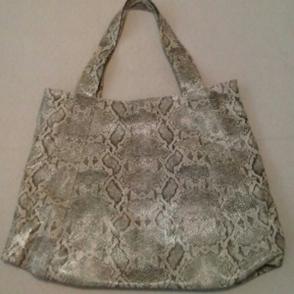 Shiny Extra Large Python Tote Bag (NWOT)